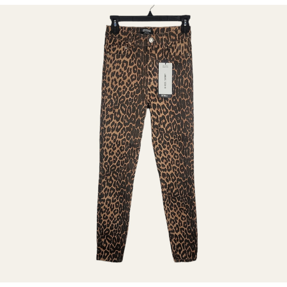 NWT ZARA Leopard Print Hi-Rise Skinny Jeans Animal print-0327 / 221 / 051 - Picture 6 of 12